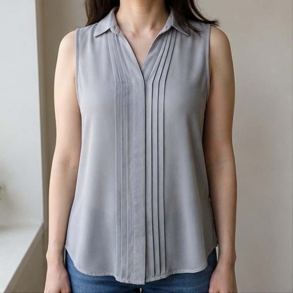 Gray Peplum Top - Picture 2 of 6